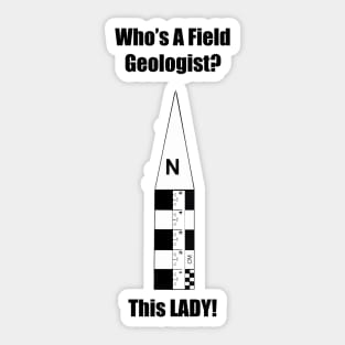 Field Geologist Lady Sticker